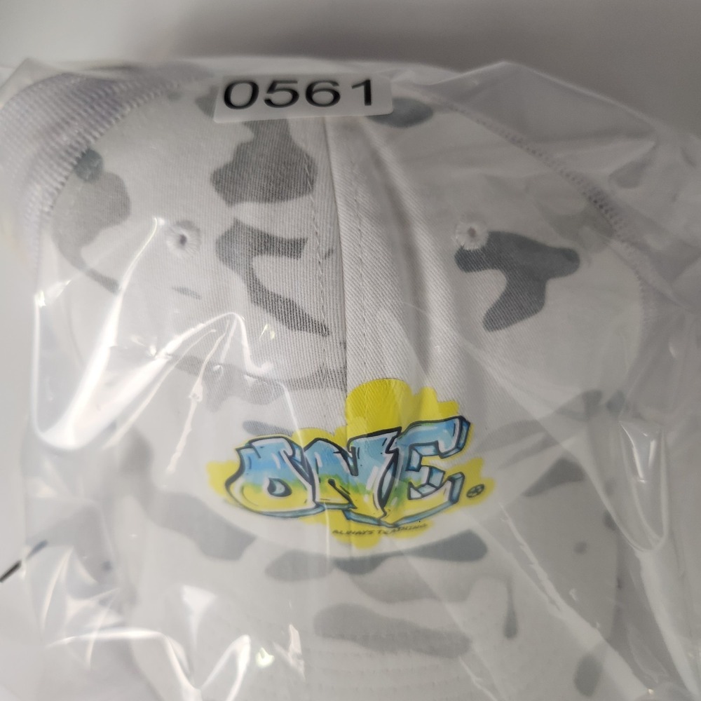 ONE Always Training Hat Cap Snap Back White Gray Camo Mesh Trucker Graphic Mens - Picture 10 of 10